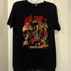 Evil Dead 2-Dead by Dawn movie black tee-size small
